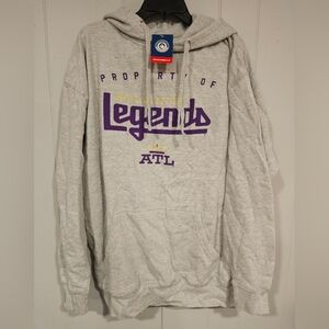 GIII Sports Atlanta Legends AAF Gray Hooded Sweatshirt Size XL Pouch Pocket NWT